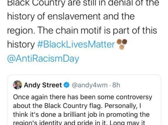Mr Vernon's tweet