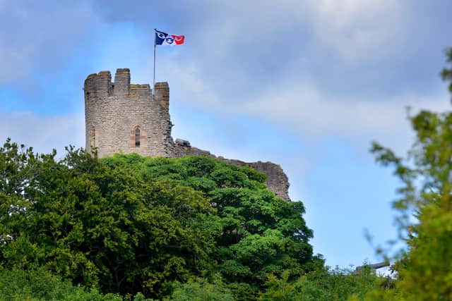 The flag flying above Dudley Castle
