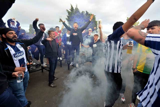 Fans watched the game in nearby pubs such as The Sportsman, pictured
