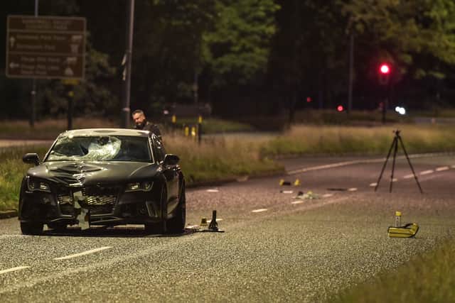 The aftermath of the crash on Newton Road. Photo: SnapperSK