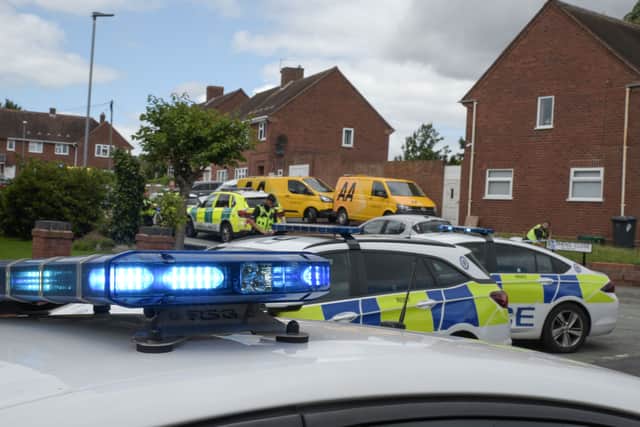 Police taped off Stephens Closes in the aftermath. Image: @SnapperSK