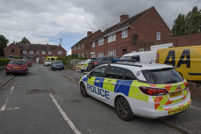 Police at the scene in Stephens Close, Ashmore, near Wednesfield. Image: @SnapperSK