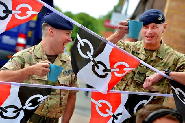 Members of the British Army were also there to celebrate the day. In attendance were sergeants Adam Sefton and Ray Rose, who are from the Black Country Squadron Royal Yeomanry based in Dudley