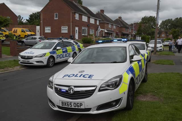 Several police cars arrived at the scene shortly after 12.15pm today. Image: @SnapperSK