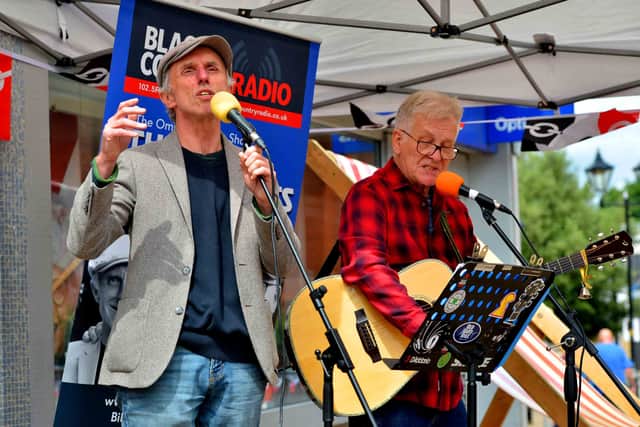Performing are The Blue Granits who are Billy Spakemon and Tom Stanton