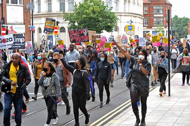 The march in Wolverhampton