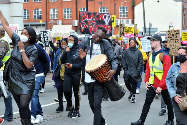 The Black Lives Matter protest around Wolverhampton city centre