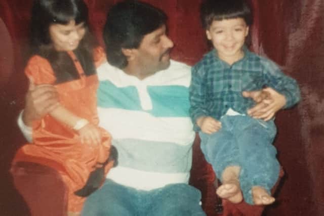 The victim was described as a loving father. With daughter Madonna and son Shabaz