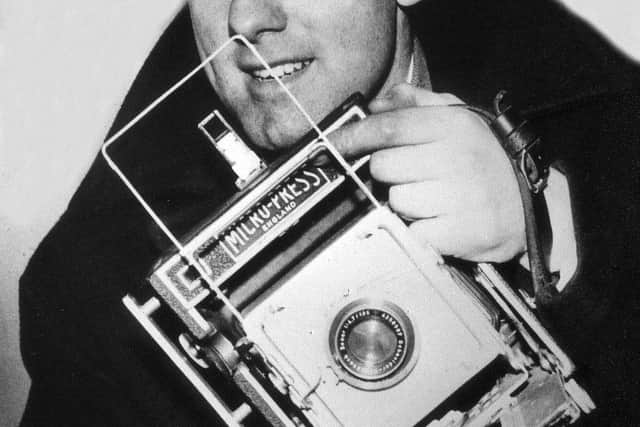 A young Graham with his 1950s plate camera