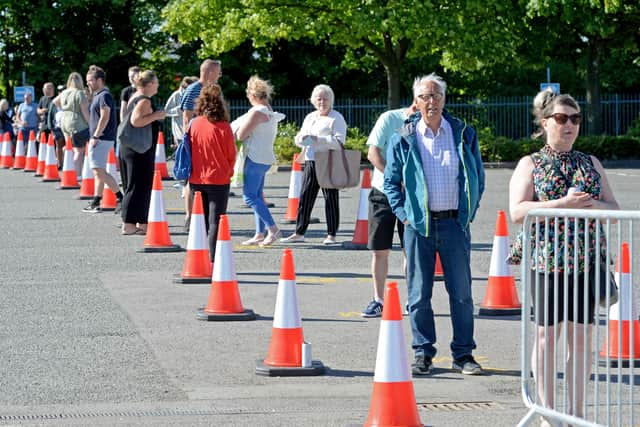 Hundreds of people were awaiting from around 5.45am today. Image: Tim Thursfield/Express & Star