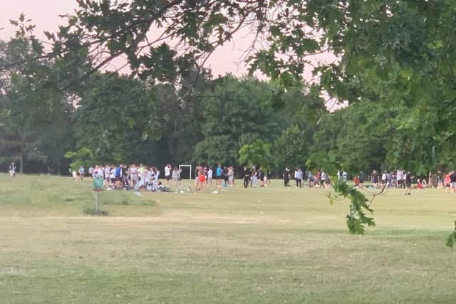 Crowds formed in Tettenhall for a 'mass gathering'. Photo: Tettenhall/Facebook.