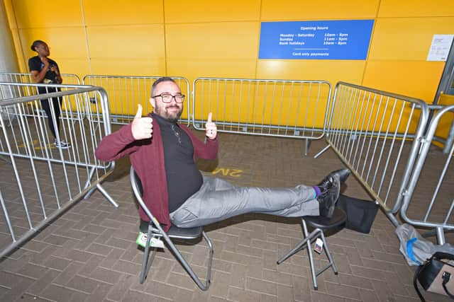 Karl Jones, from Wednesbury, queued from 7am