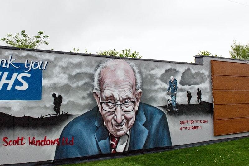 Captain Midlands New West Midlands mural honouring Captain Tom Moore’s NHS fundraising ...
