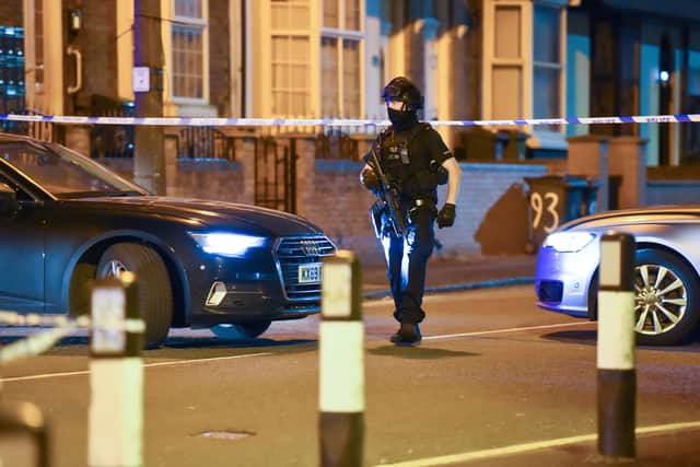 Armed police were in Smethwick after another stabbing on Monday. Photo: SnapperSK