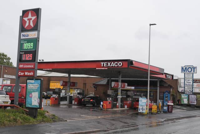 The victim was stabbed on the forecourt of this Texaco garage on Oldbury Road. Photo: SnapperSK