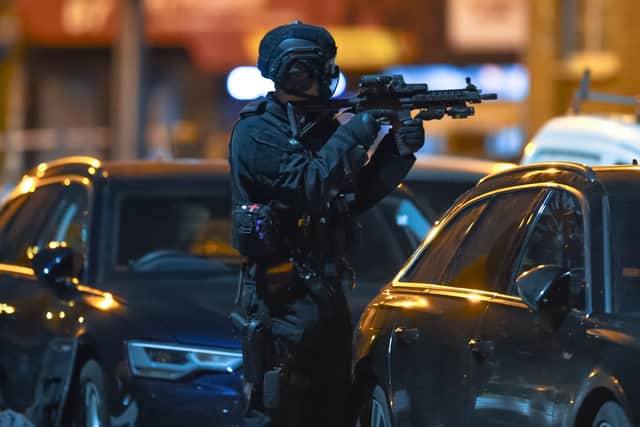 Armed police on St Paul's Road. Photo: SnapperSK