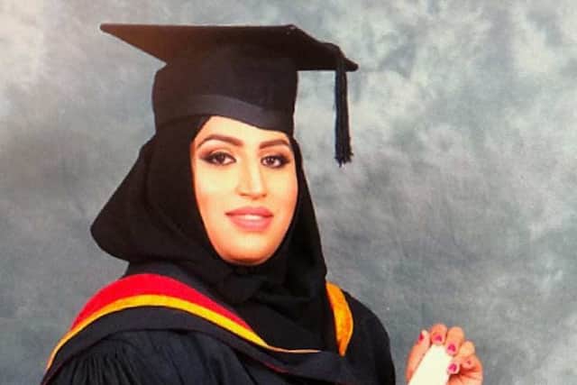 Areema Nasreen pictured after graduating in nursing in 2019. Photo: Twitter