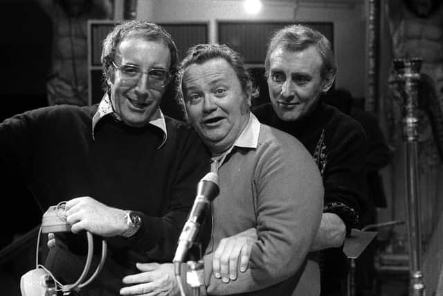 Three of the the Goons, from left, Peter Sellers, Harry Secombe and Spike Milligan