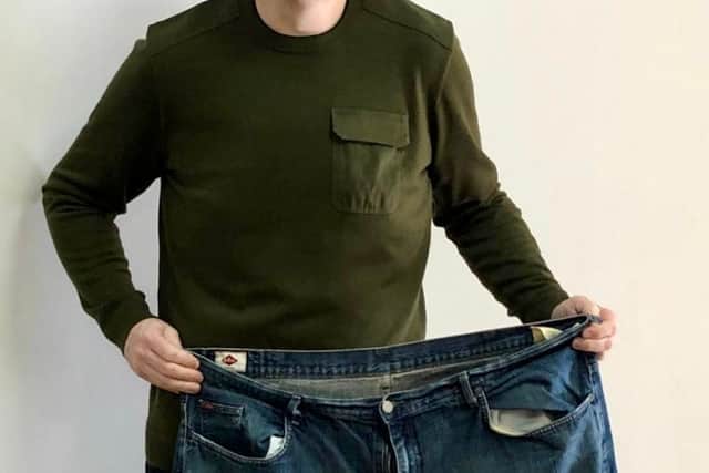 Lee has now hit his goal weight of 13 stone 9lbs