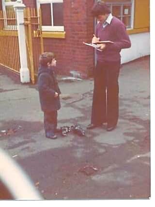 A young Paul Berry collecting John Richards' autograph in the 1970's
