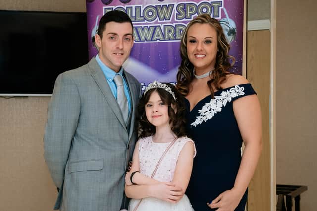 Central Youth Theatre Awards night at Ramada by Wyndham Park Hall Wolverhampton. In Picture L>R: Dan Kirk, Skye Stanley, 10, and Stephanie Kirk.