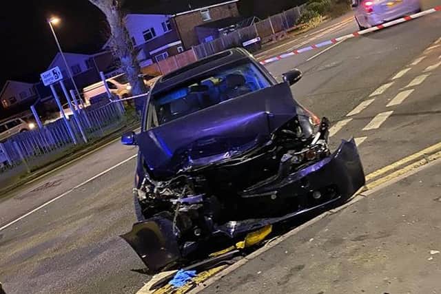 The aftermath of the crash on Brettell Lane. Photo: Luke Dalton