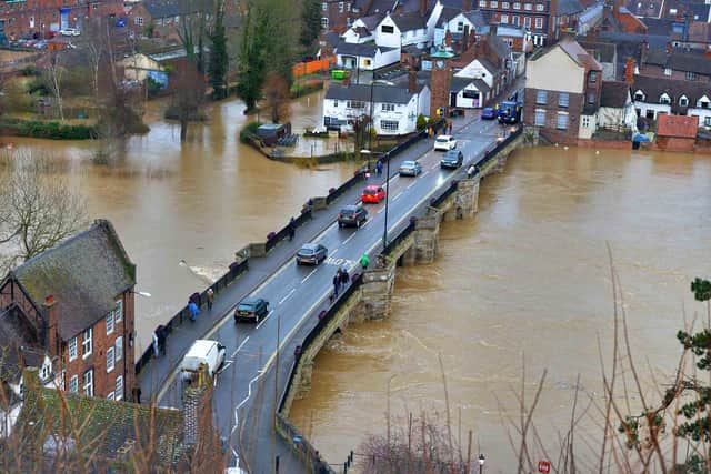Flooding in Bridgnorth on Tuesday