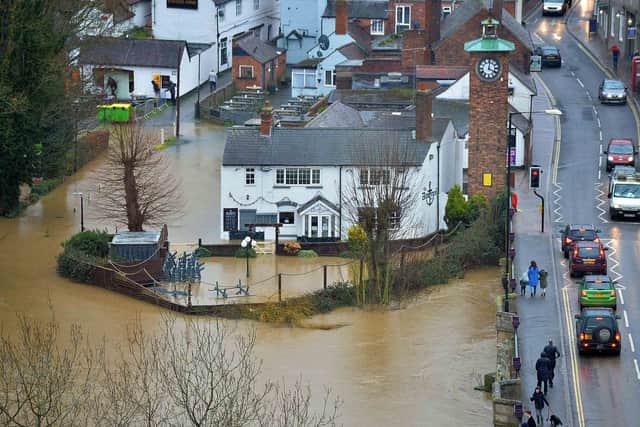 Flooding in Bridgnorth on Tuesday