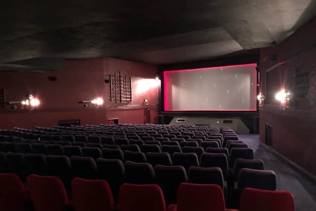 Inside Screen 2 at the town centre cinema 