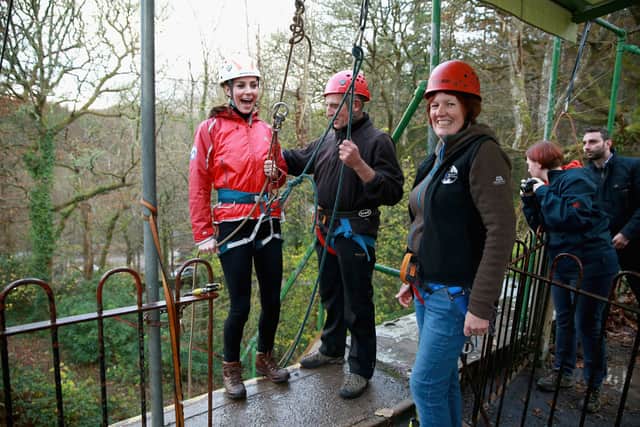 The Duchess of Cambridge had a head for heights on the visit in 2015