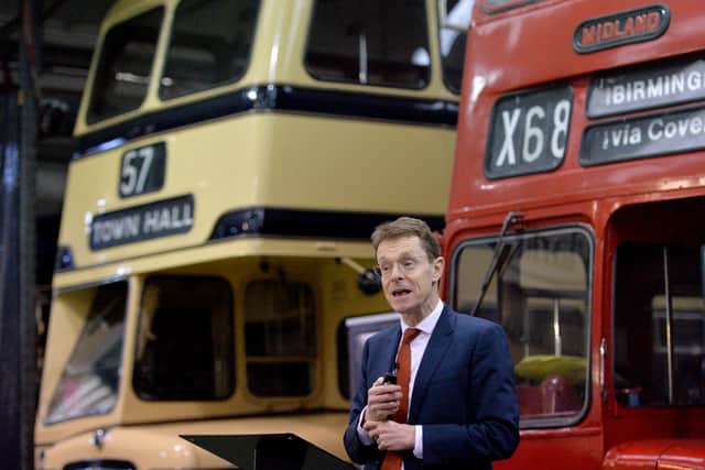 Mayor Andy Street launched his transport vision at Aldridge Transport Museum