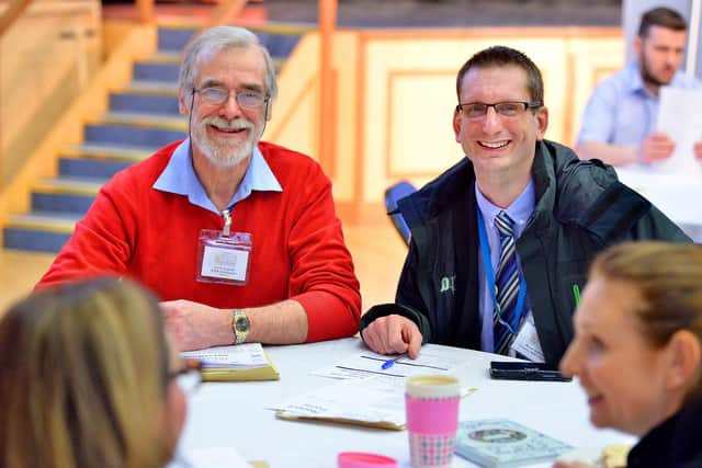 Mentor Chris Hughes from Incotech with Kevin Selman from Ormiston NEW Academy