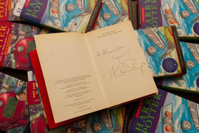 The first edition of Harry Potter and the Chamber of Secrets has been signed by J K Rowling. Photo: Emma Errington/Hansons
