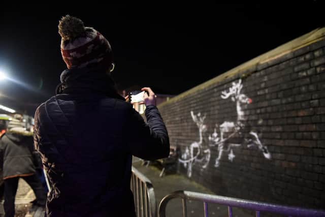 Banksy artwork in Birmingham. Pictures by: Anne-Marie Hayes