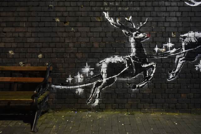 Banksy artwork in Birmingham. Pictures by: Anne-Marie Hayes