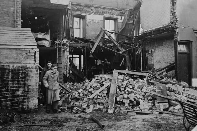 A public house in Tipton, in 1940, after bombing