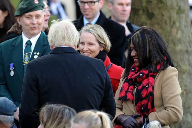 City MPs Emma Reynolds and Eleanor Smith with the Prime Minister at the Armistice Service in Wolverhampton