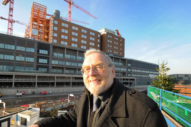 John Spellar, picture in front of the Midland Metropolitan Hospital site in Smethwick