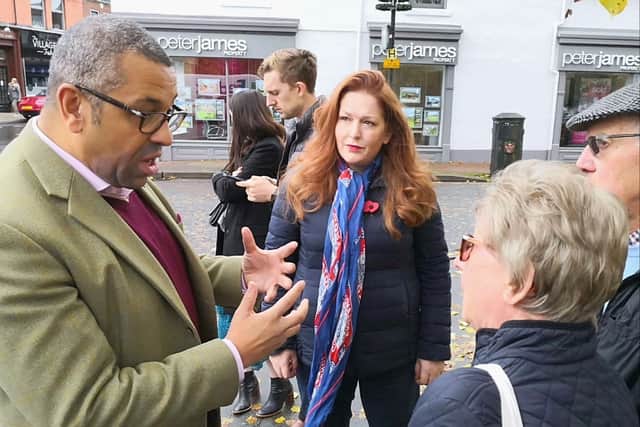 Jane Stevenson, pictured with Tory Party chairman James Cleverly, is the Conservative candidate for Wolverhampton North East