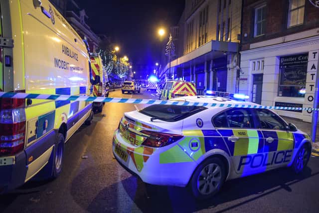 Emergency services at the scene of the incident in Wolverhampton. Photo: SnapperSK