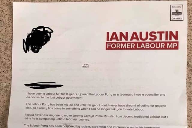 A copy of Mr Austin's letter that was sent out