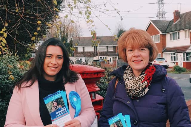 Nicola Richards, pictured left with Wendy Morton, is aiming to become a Tory MP aged 24
