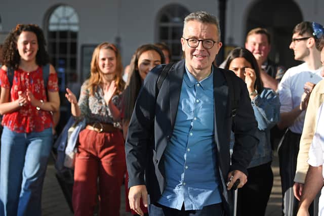 Mr Watson arriving for the Labour Party conference in Brighton in September