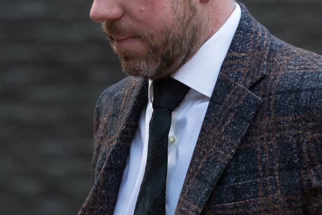 John Broadhurst arriving at Birmingham Crown Court for the trial