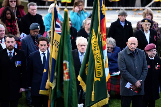 Mr Johnson attended the Remembrance Day service in Wolverhampton city centre