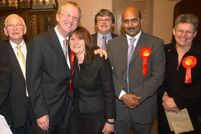 Celebrating holding Dudley North for Labour in 2005