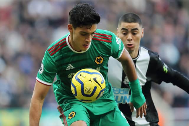 Raul Jimenez of Wolverhampton Wanderers and Miguel Almiron of Newcastle United (AMA)