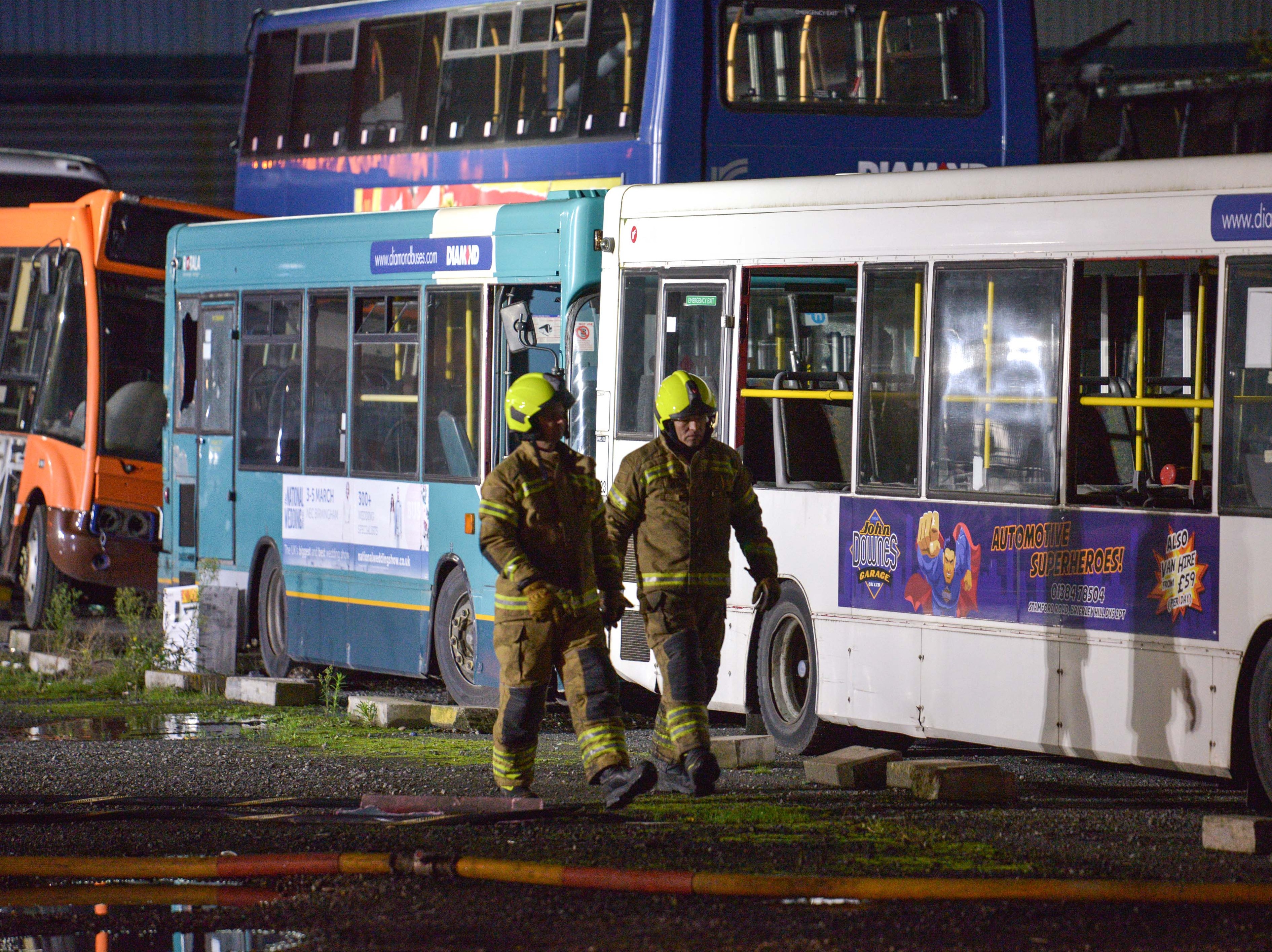 15 buses destroyed in second arson attack on Diamond buses in 12 months