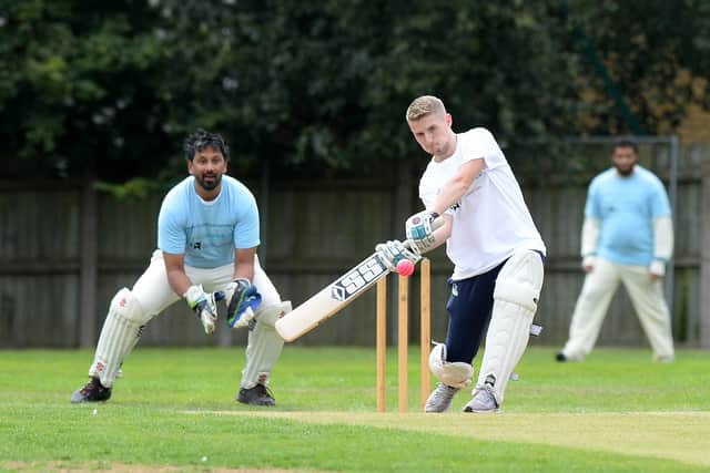 Louis Clifton hits a driving shot for WLV Sport