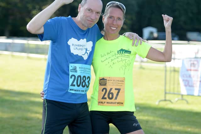Rainer and Kerstin Henkel who travelled all the way from Essen in Germany just for the half marathon